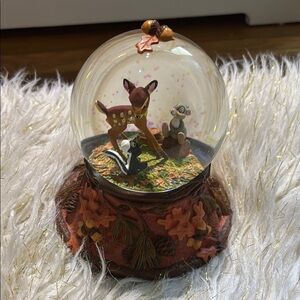 Disney Bambi Snow Globe with Brown and Orange Accents